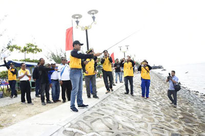 Meriahkan HUT Bhayangkara, 1.100 Peserta Berkompetisi di Lomba Mancing di Bengkalis